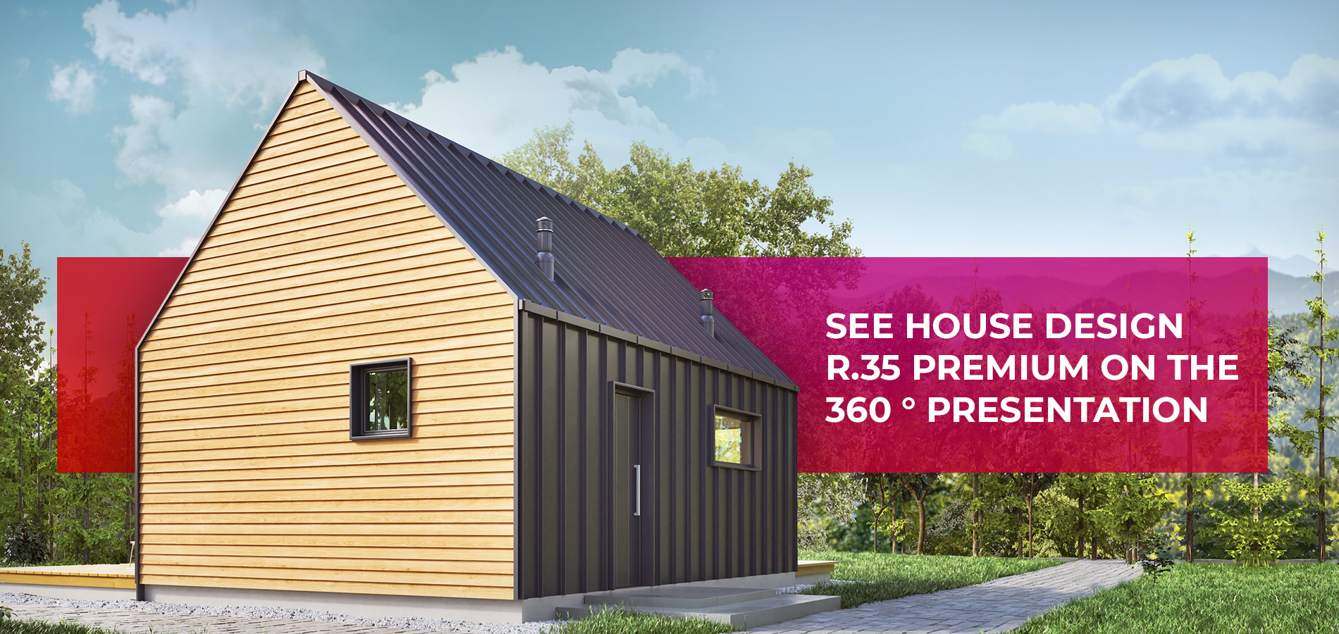 See house design R.35 Premium on the 360 ° presentation